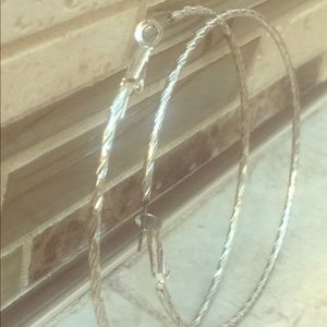 Silver hoop earrings